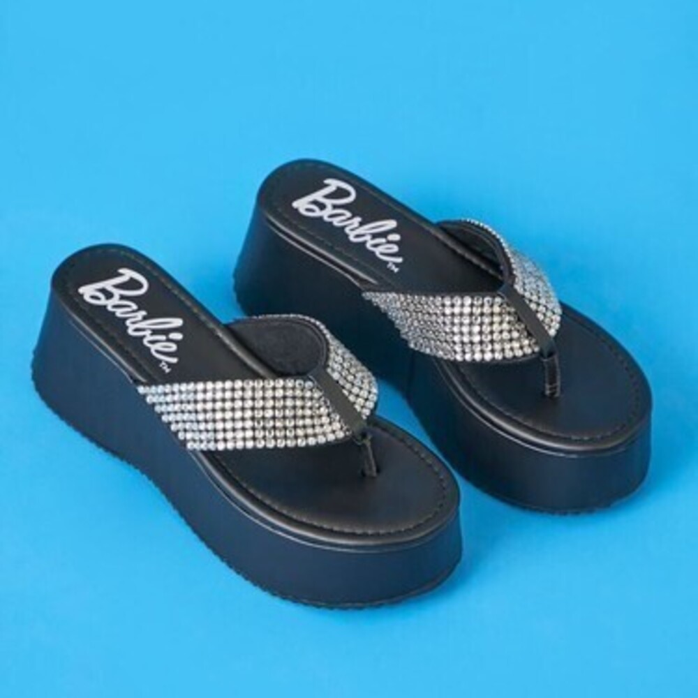 Rhinestone Barbie Wedges